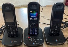 BT Aura 1500 Cordless Phone with Answering Machine Set of 3