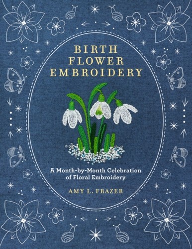 Birth flower embroidery - birth,
