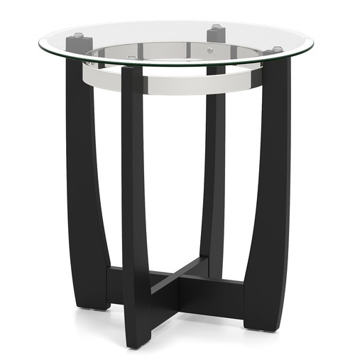 Gymax glass end table 61cm - gymax,