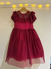 Girls Boden Party Christmas Dress - Dark Red - age 6-7 years