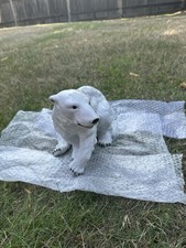 Royal Dux Bohemia Large Polar Bear 3984 Rare Sculpture Porcelain Figurine Vintag