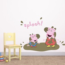 Peppa Pig and George splosh