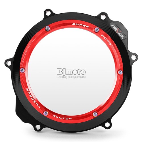 Red racing clear clutch - clear,