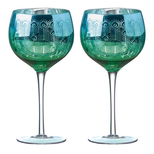 Artland peacock glassware - peacock,