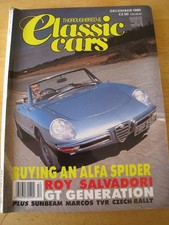 CLASSIC CARS DEC 1990 ALFA SPIDER ROY SALVADORI GT GENERATION SUNBEAM MARCOS TVR
