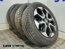 Set Of Genuine 15 Inch TOYOTA AYGO Alloy Wheels & Continental Tyres 42611-0H050