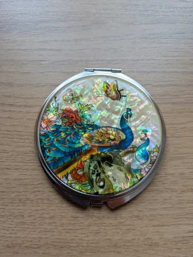 Vintage peacock design compact - design,