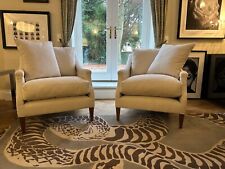pair of ExDisplay George Smith Signature Outdoor Indoor  Emma armchair rrp£14400