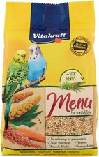 VITAKRAFT MENU BUDGIE SEED FOOD WITH VITAMINS & HERBS MINERAL COMPLETE DIET 500G