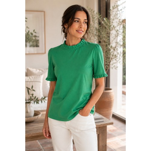 Boden emerald green ruffle - emerald,