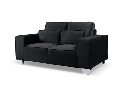 New velvet sofa seater black - 2,
