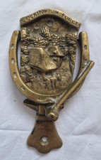 Vintage Cockington Forge Hammer & Anvil Horseshoe Brass Door Knocker