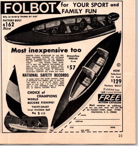 1968 print folbot corp - ad,