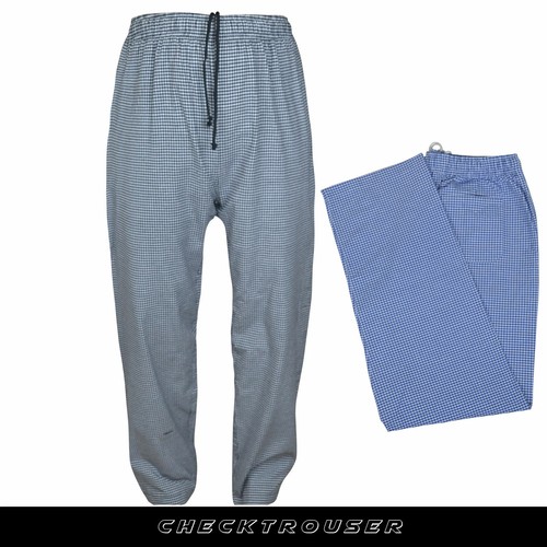 Gingham check chef trousers - check,