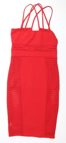 Evita red bodycon party - evita, dress