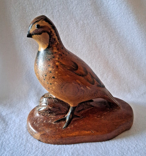 Carved northern bobwhite - carved,