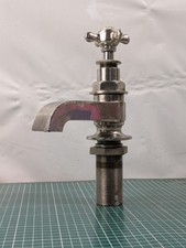 Antique Large Victorian Royal Doulton Bath Basin Cold Tap Chromed Brass Vintage