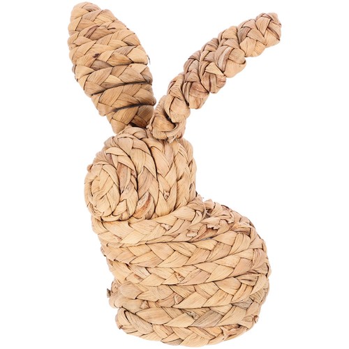 Woven bunny statue - woven, home