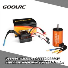 1-GoolRC Upgrade Waterproof 3660 3800KV Brushless Motor With 60A ESC Combo ULEZ