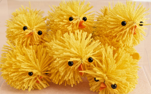 Yellow fluffy chicks easter - 6,