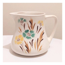 Vintage 1940s 1950s "Sandland Ware" Floral Water Milk Creamer Jug