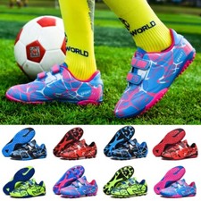 Kids Football Shoes Low Top Soccer Cleats Girls Boys Sports Breathable Comfort
