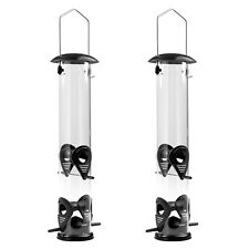 2 x Large Hanging Garden Bird Seed Feeder for Garden Song Wild Birds