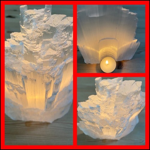 Selenite crystal shaped - selenite, crystal-shaped