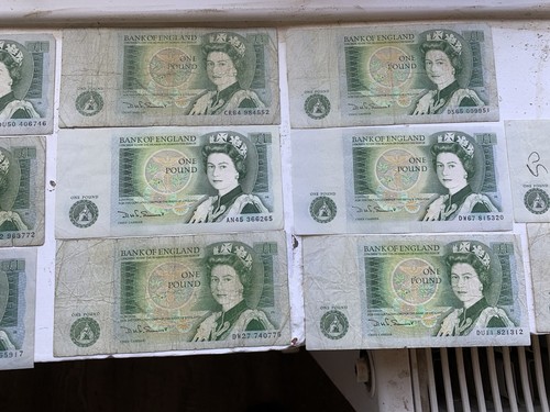One pound notes - notes., x