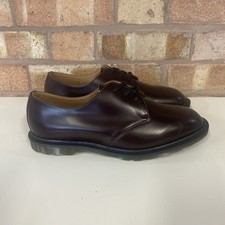 Dr. Martens 1461 Archie Made In England Polished Smooth Shoes UK Size 8 Oxblood
