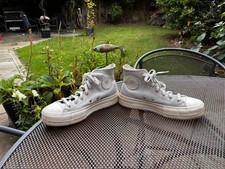 Converse leather high top lift platform size 6.5