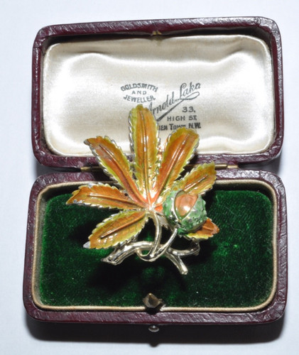 Vintage signed exquisite leaf - signed,