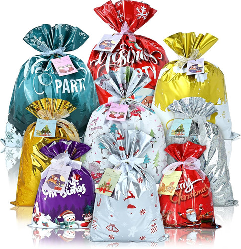 Christmas wrapping gift bags - christmas,
