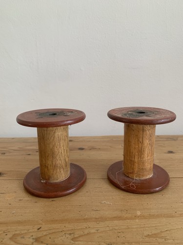 Vintage large cotton spools - cotton,