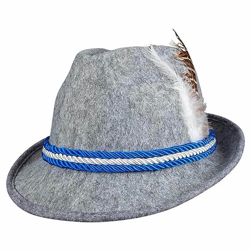 Deluxe felt bavarian hat - deluxe, grey