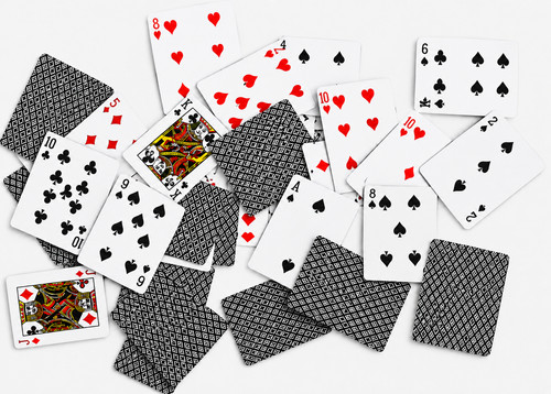 Deck playing cards black - deck,
