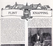 FLINT KNAPPING IN BRANDON, SUFFOLK. SEVERAL PICTURES AND ACCOMPANYING TEXT, REMO