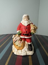 Vintage 1980’s Porcelain Santa Claus Music Box – 6” Tall – Working