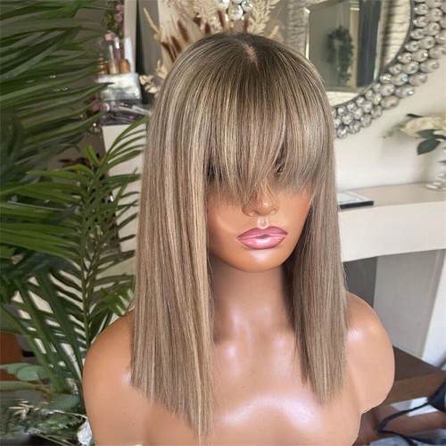 Short highlight ash brown - short, wig