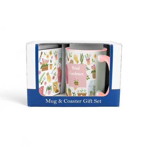 Head gardener mug coaster - head,