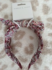 Ribbon & Asher Bow Detail Paisley Headband Brand New with Tags