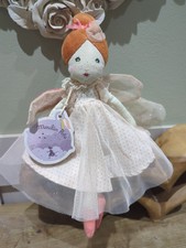 Moulin Roty Enchanted Fairy Doll Pink & Gold Tulle New Retired Rag Doll 