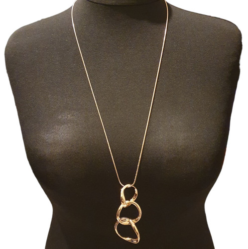 Statement long rose gold tone - statement,