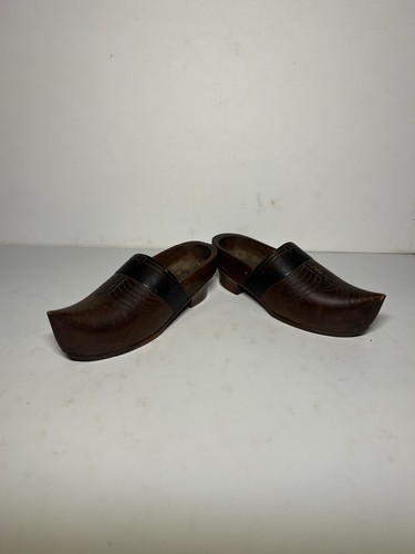 Vintage dutch wood shoes clogs - dutch,