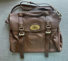 Mulberry Alexa Satchel Shoulder Bag Oak Brown Buffalo Leather, Crossbody