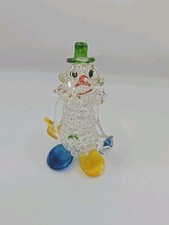 Clown Spun Glass Figurine Art