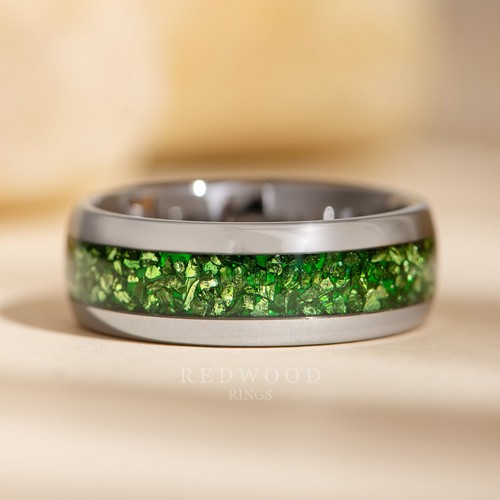Silver tungsten ring - tungsten, with