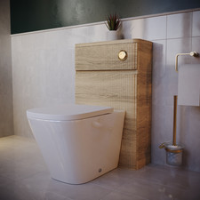 Bolton 600mm Wall Hung Vanity & WC Unit Set - Sonoma Oak Bathroom Furniture