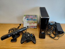 Xbox 360 S Black With Kinect And 10 Games Bundle