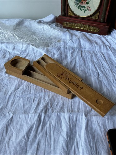 Vintage french plumier double - plumier,